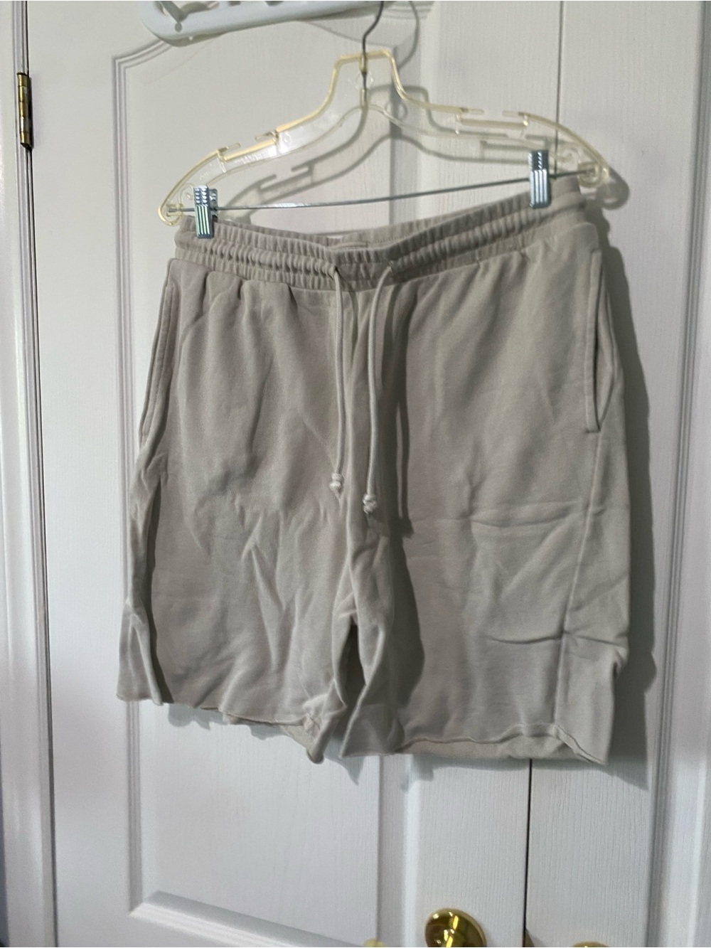 Urban Heritage Men's Drawstring Athletic Shorts in Light Beige